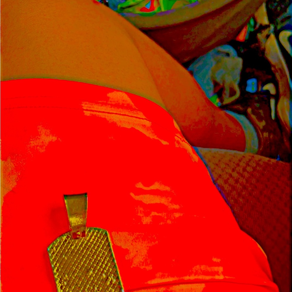 Gold plated, silver diamonds handmade, and it is a pendant for a chain